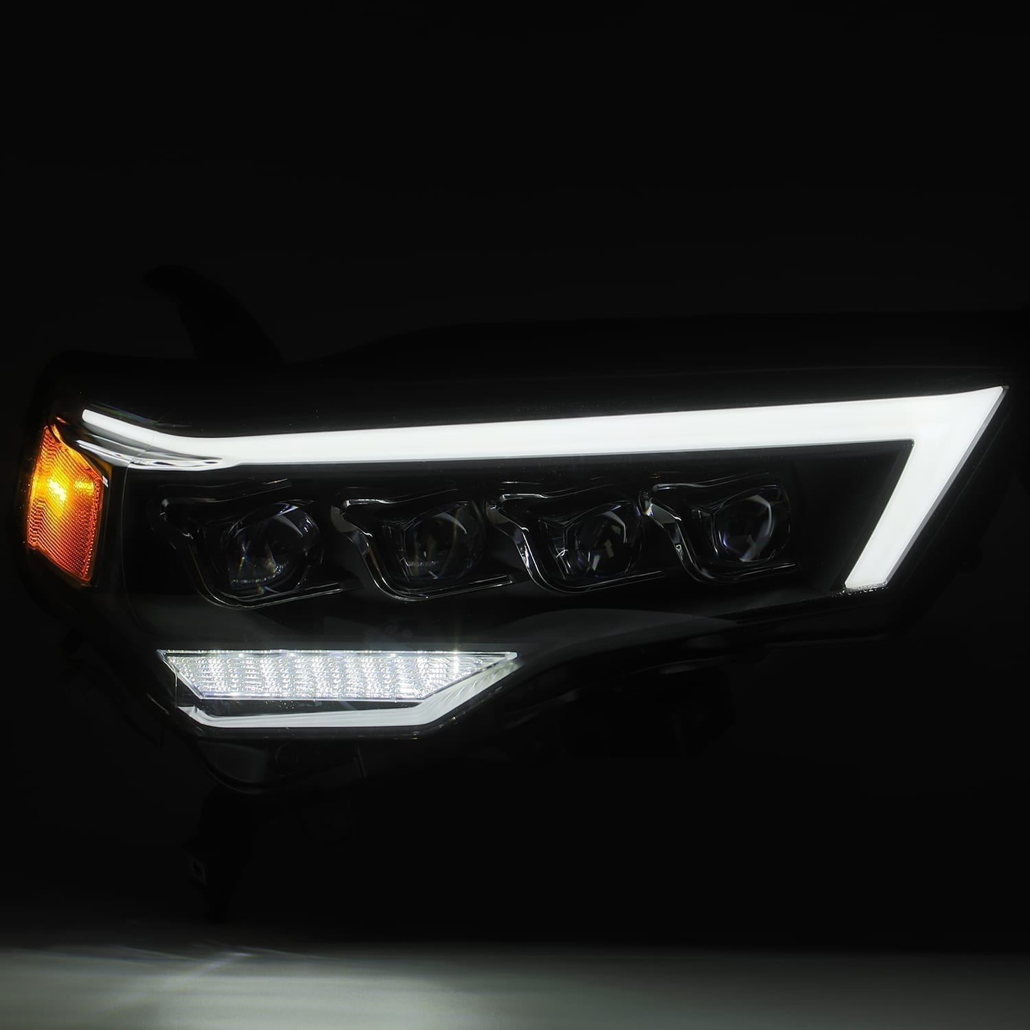 14-20 Toyota 4Runner NOVA-Series LED Projector Headlights Plank Style Design Midnight Black - Apollo Off-Road