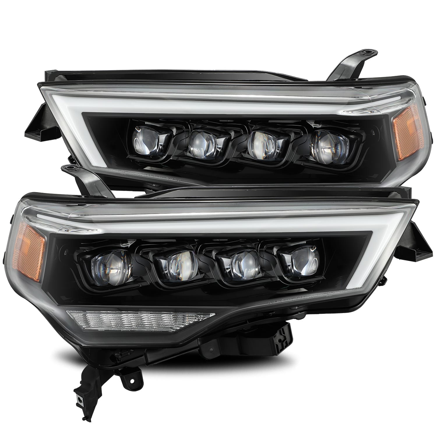 14-20 Toyota 4Runner NOVA-Series LED Projector Headlights Plank Style Design Midnight Black - Apollo Off-Road