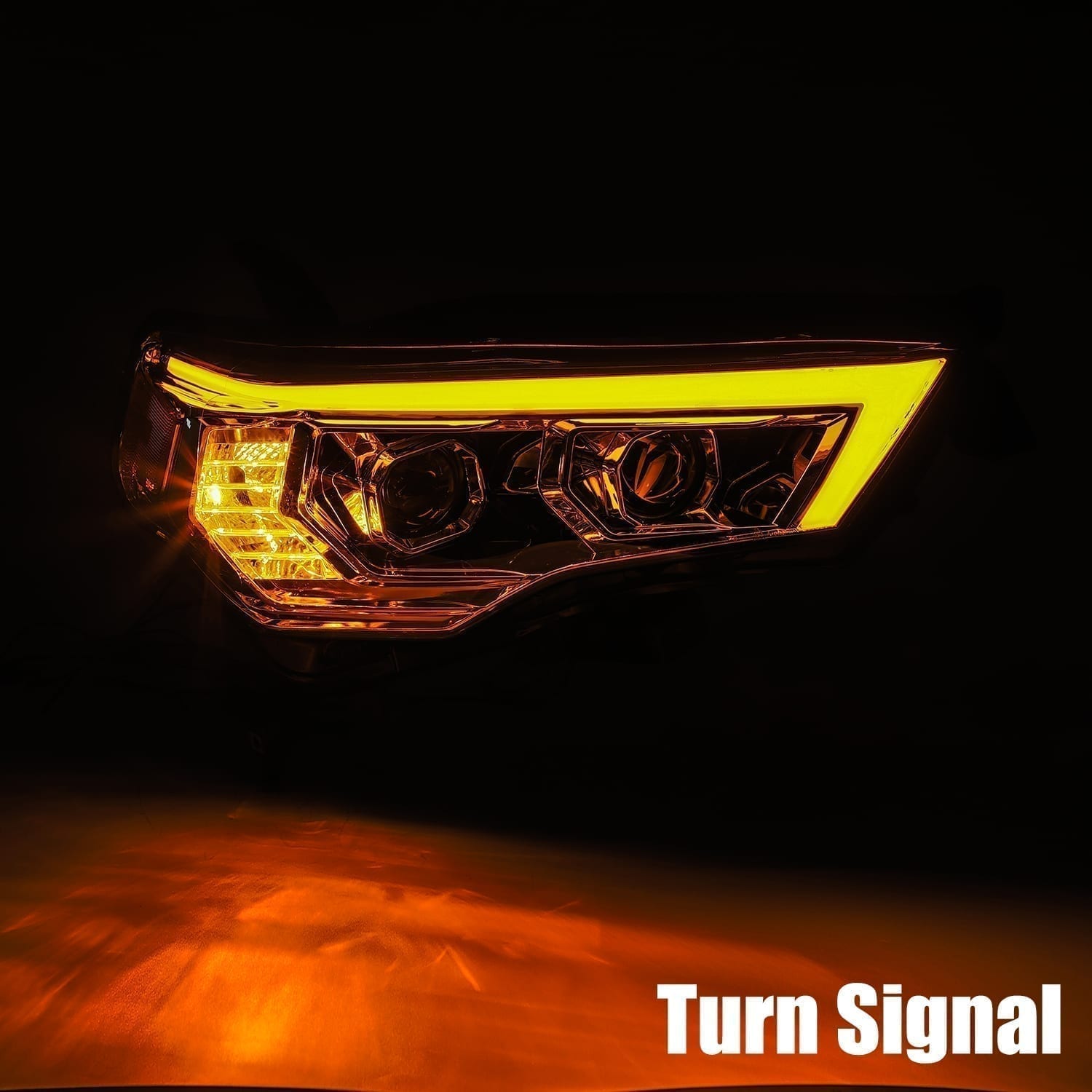 14-20 Toyota 4Runner PRO-Series Halogen Projector Headlights Chrome - Apollo Off-Road