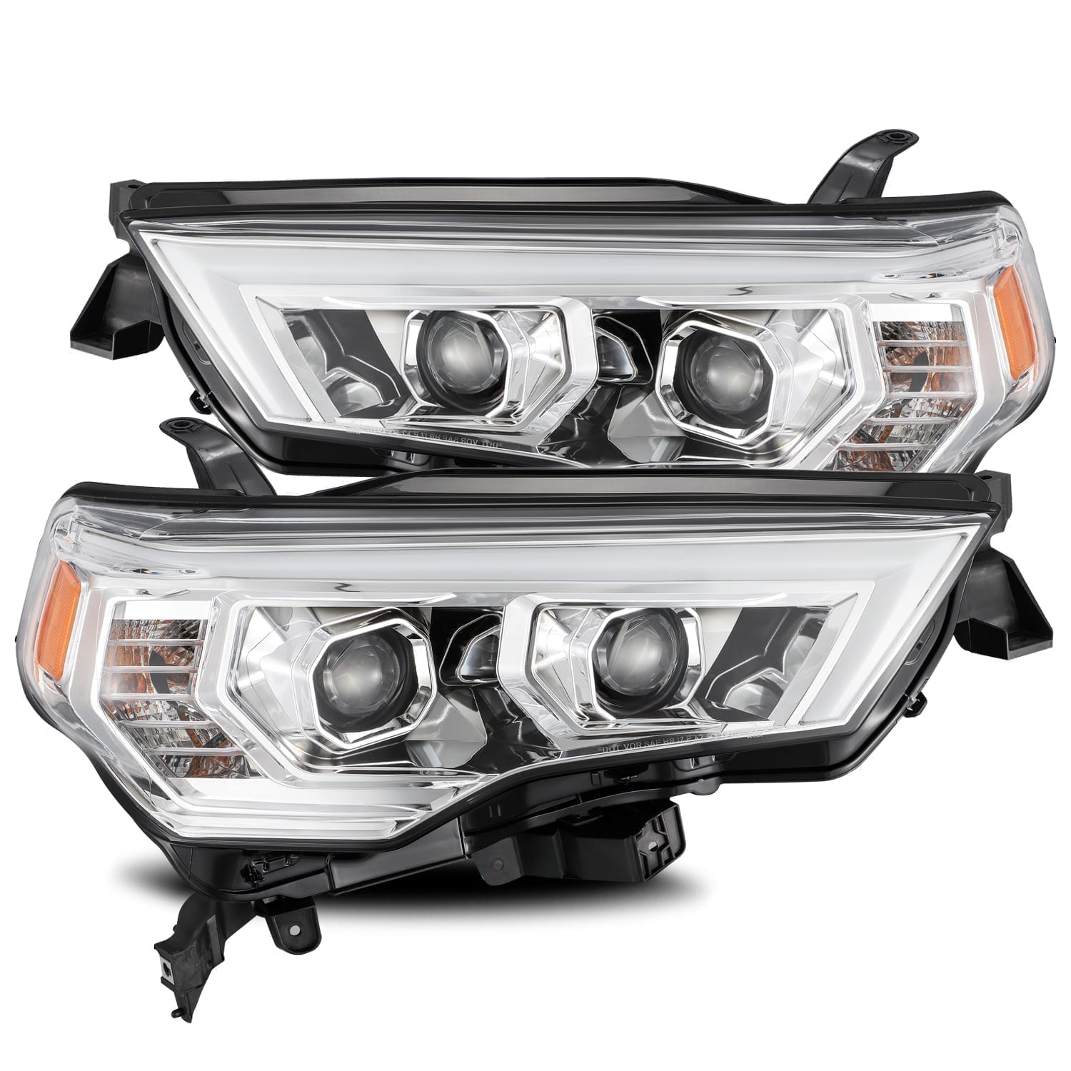 14-20 Toyota 4Runner PRO-Series Halogen Projector Headlights Chrome - Apollo Off-Road