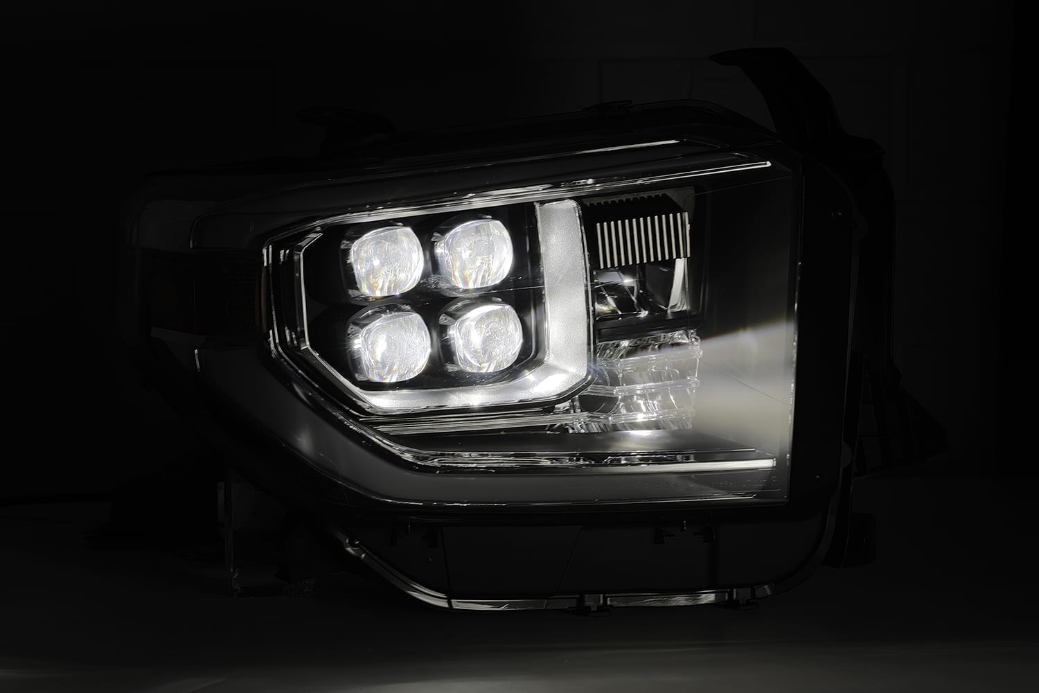 14-20 Toyota Tundra NOVA-Series LED Projector Headlights Plank Style Design Midnight Black - Apollo Off-Road
