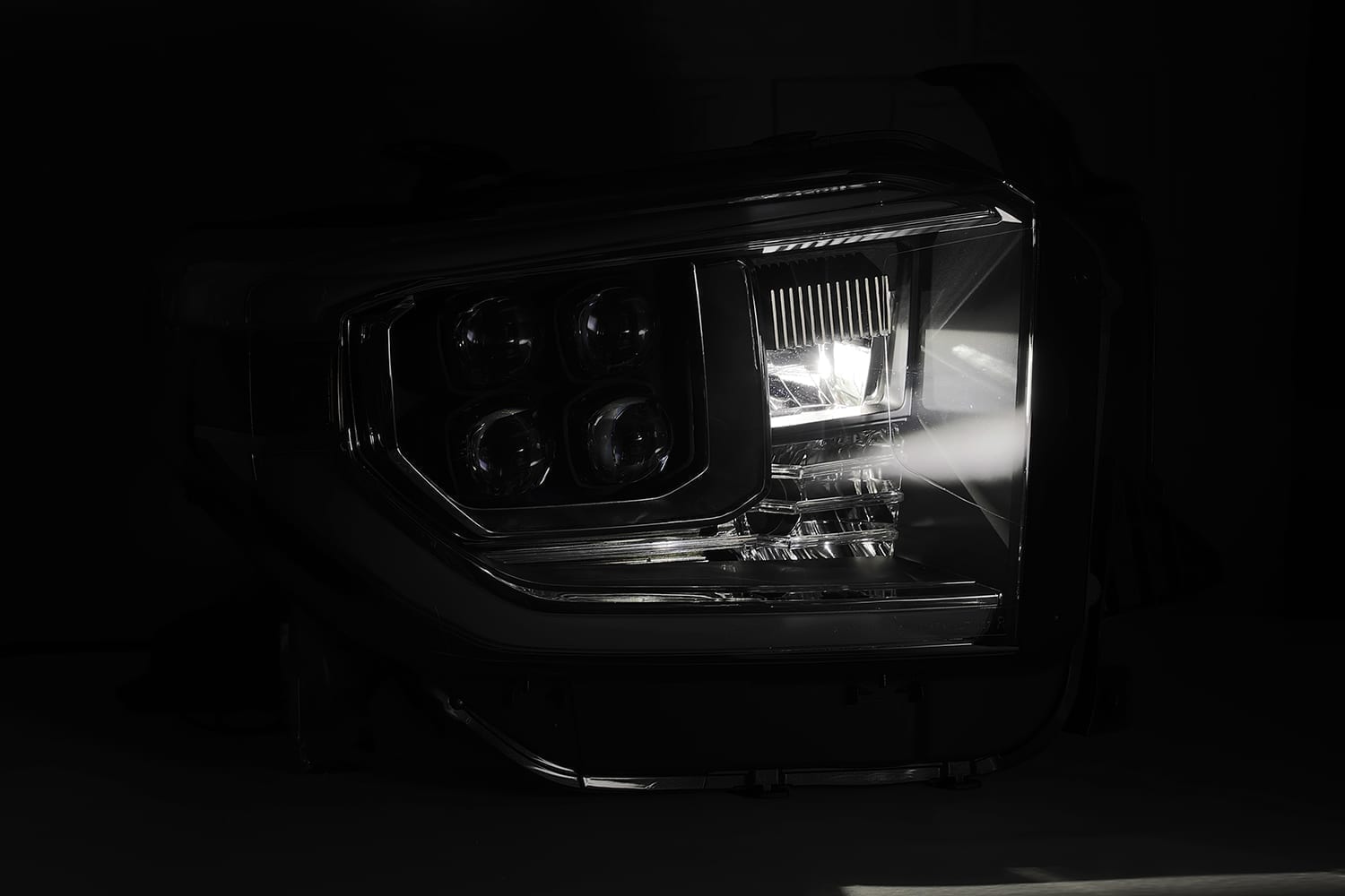 14-20 Toyota Tundra NOVA-Series LED Projector Headlights Plank Style Design Midnight Black - Apollo Off-Road