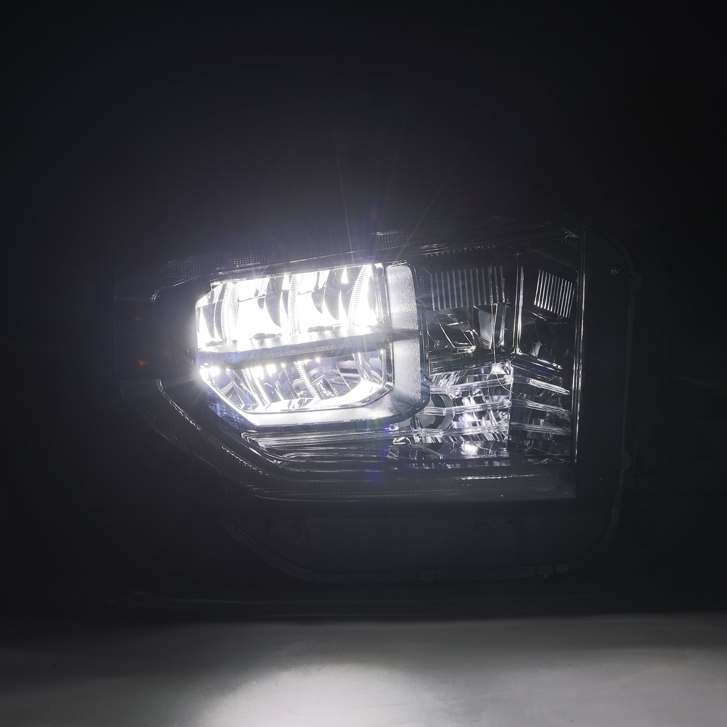 14-21 Toyota Tundra MK II LUXX-Series LED Crystal Headlights Alpha-Black - Apollo Off-Road