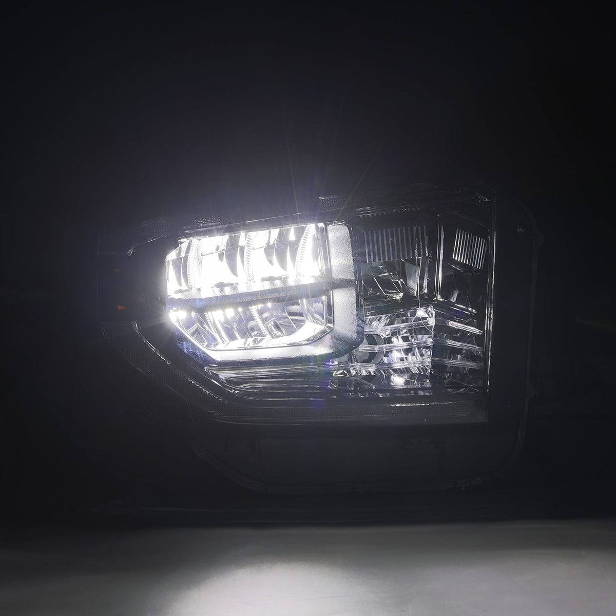 14-21 Toyota Tundra MK II LUXX-Series LED Crystal Headlights Alpha-Black - Apollo Off-Road