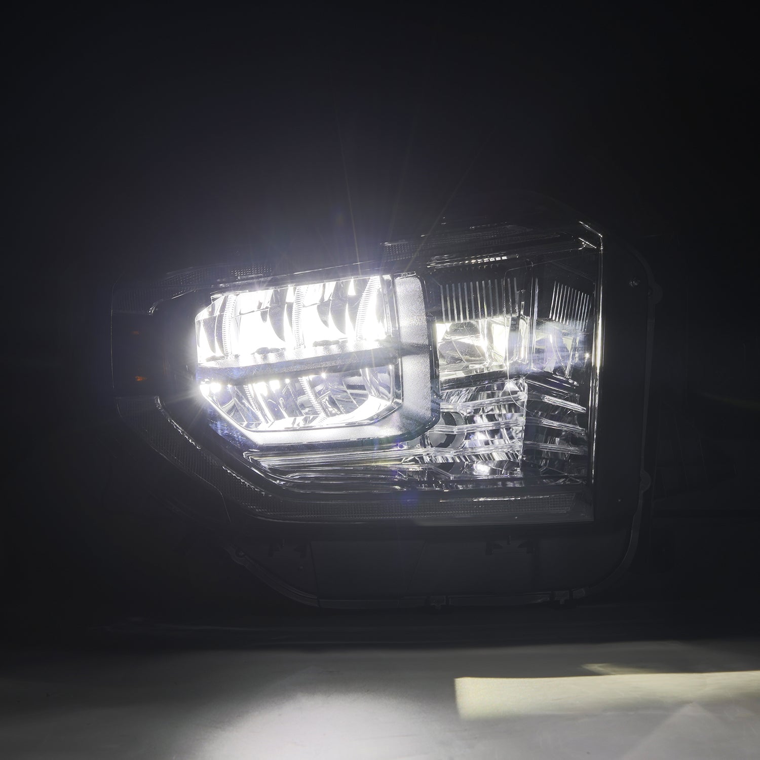 14-21 Toyota Tundra MK II LUXX-Series LED Crystal Headlights Alpha-Black - Apollo Off-Road