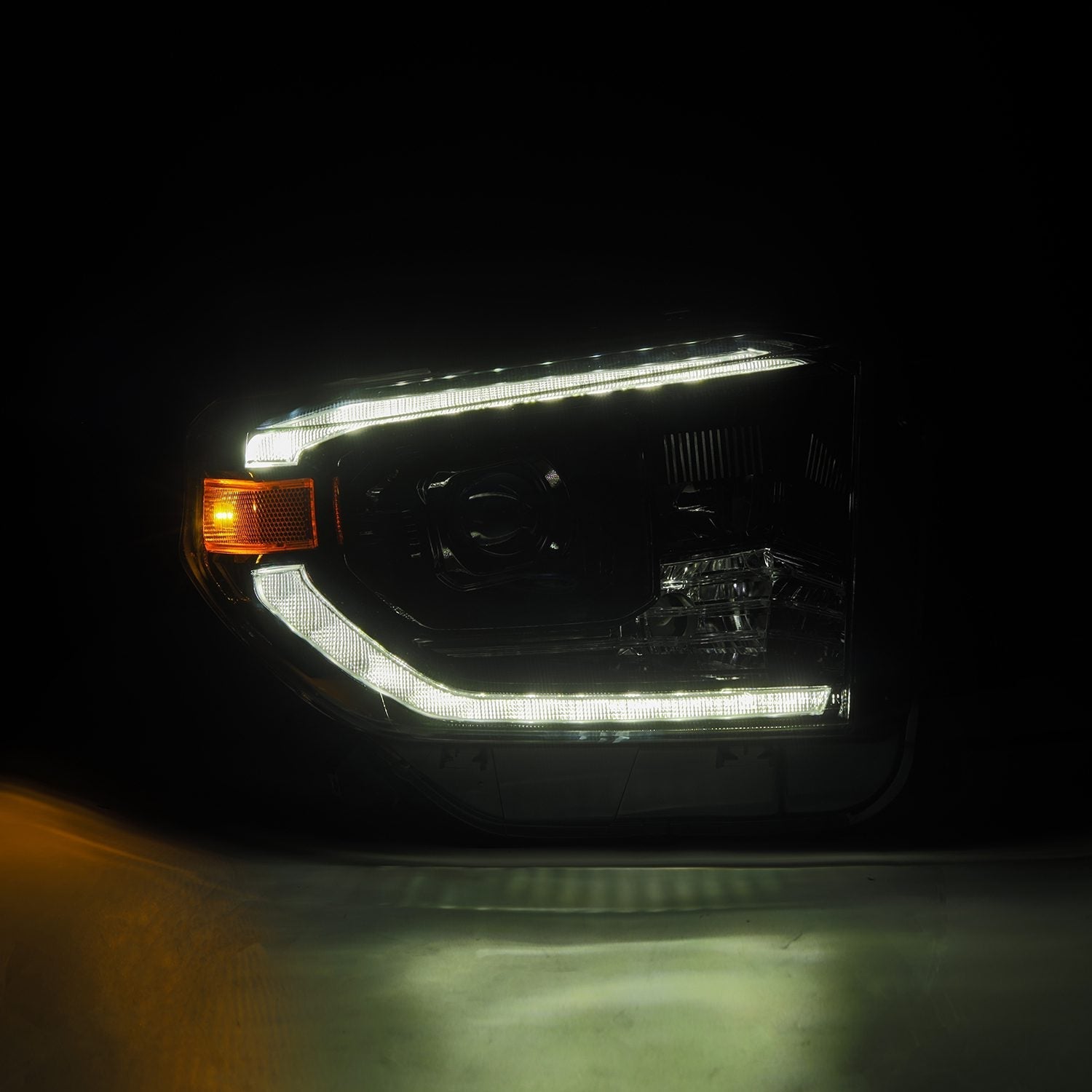 14-21 Toyota Tundra PRO-Series Halogen Projector Headlights Alpha-Black - Apollo Off-Road