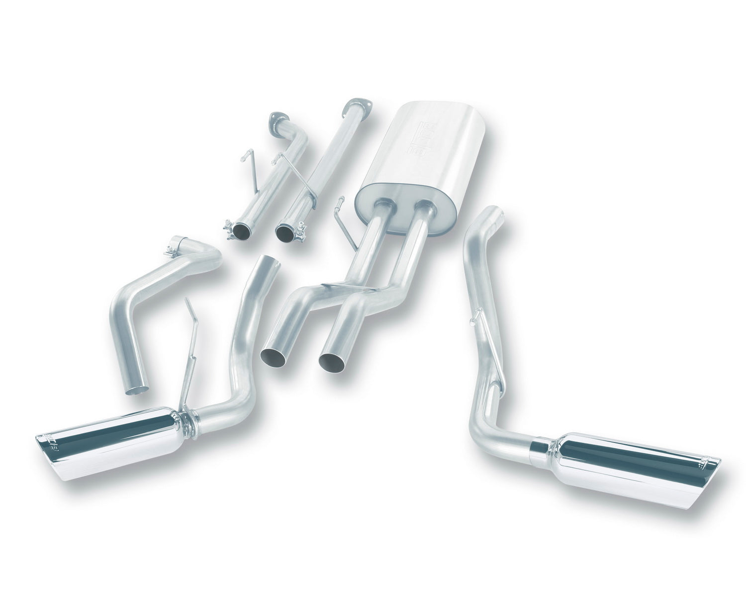 2007-2008 Toyota Tundra 5.7L V8 Cat-Back Exhaust System, Touring, Chrome Tips