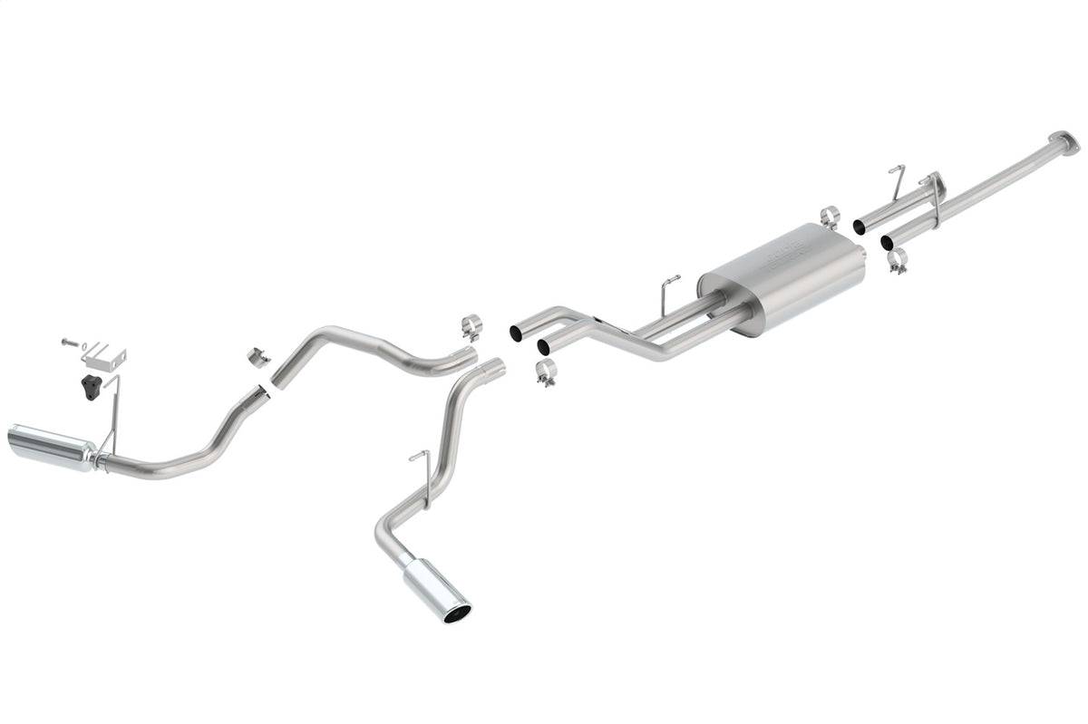 2009-2021 Toyota Tundra 4.6L/5.7L V8 Cat-Back Exhaust System, Touring, Chrome Tips