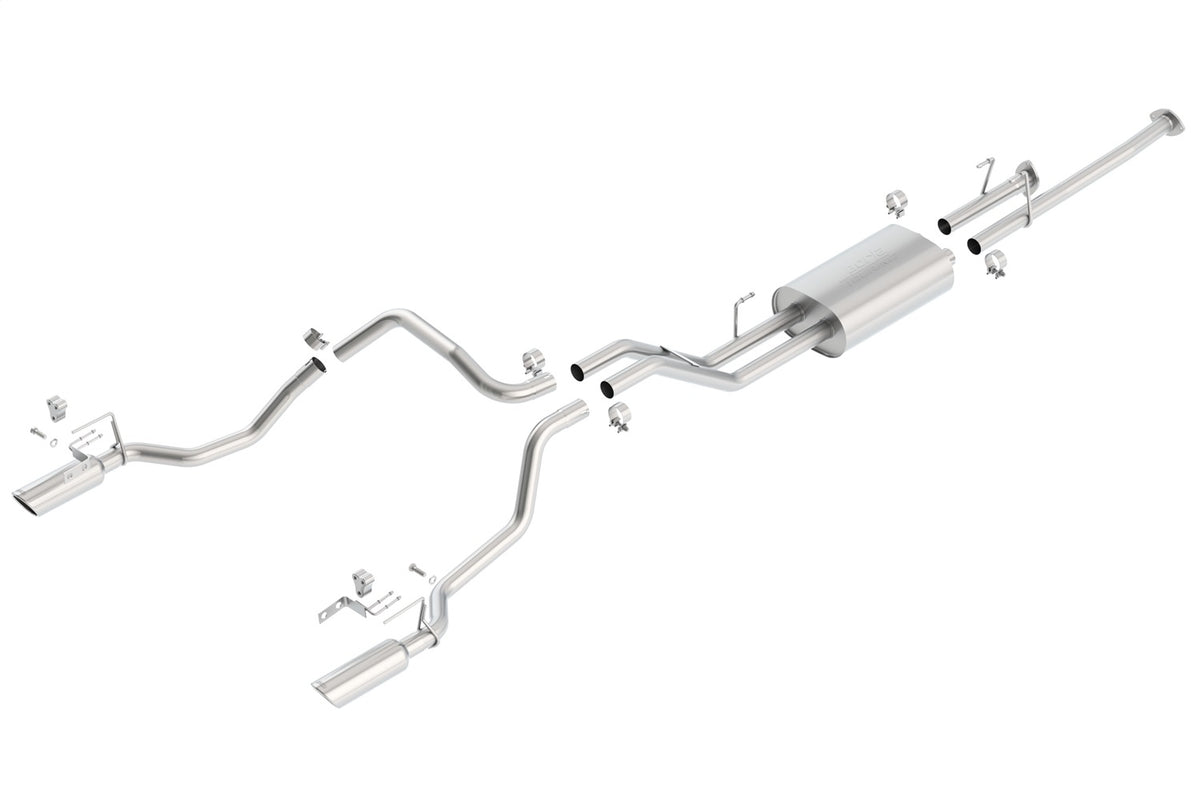 2009-2013 Toyota Tundra 4.6L/5.7L V8 Cat-Back Exhaust System, Touring, Chrome Tips