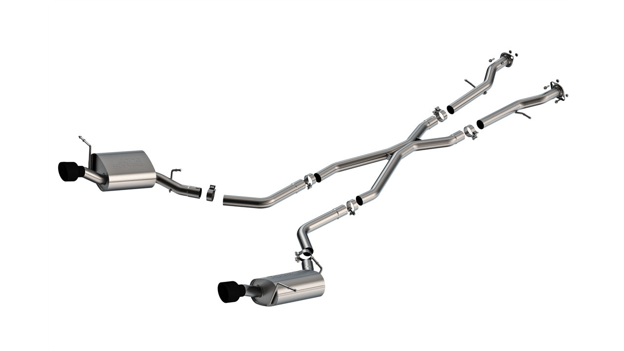 2011-2026 Dodge Durango 3.6L V6/5.7L V8 Cat-Back Exhaust System, S-Type, Ceramic Black Tips