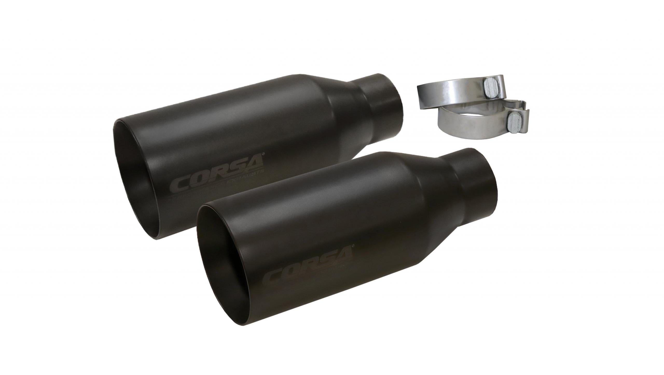 Two Single 5 Inch Gunmetal PVD Pro-Series Tips Clamps Included Stainless Steel Corsa Performance