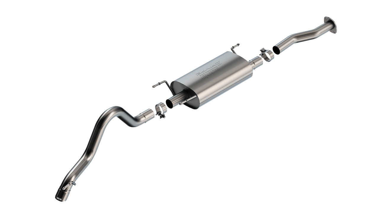2016-2023 Toyota Tacoma 3.5L V6 High Clearance Cat-Back Exhaust System, S-Type, Brushed Turn Down Tip