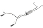 2017-2024 Nissan TITAN 5.6L V8 Cat-Back Exhaust System, S-Type, Black Chrome Tips