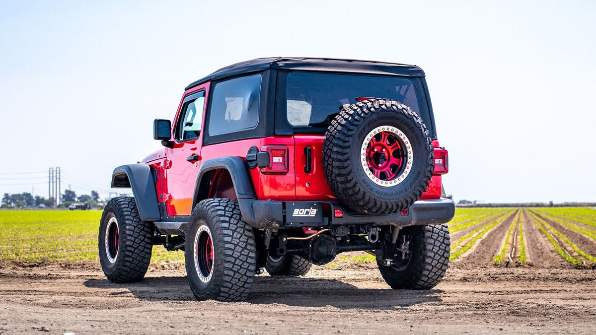 2018-2026 Jeep Wrangler JL 2.0L 4Cyl High Clearance Cat-Back Exhaust System, S-Type, Brushed Turn Down Tip