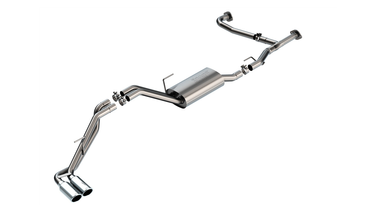 2022-2026 Nissan Frontier 3.8L V6 Cat-Back Exhaust System, S-Type, Dual Side Exit, Chrome Tips