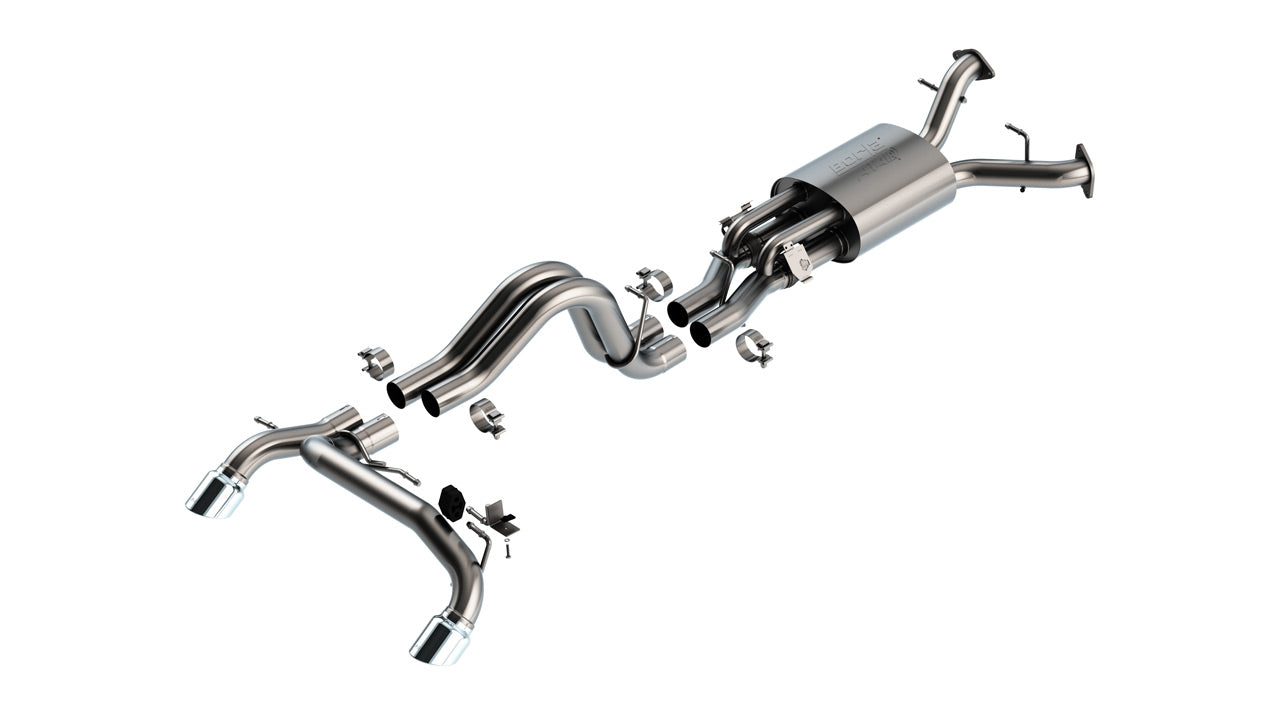 2022-2026 Ford Bronco Raptor 3.0L V6 Cat-Back Exhaust System, ATAK, Chrome Tips