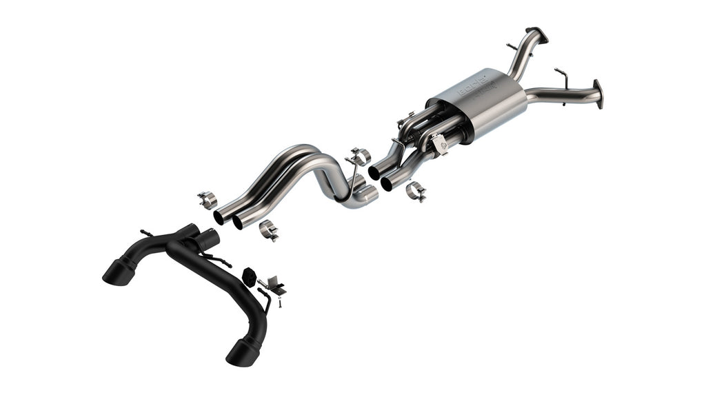 2022-2026 Ford Bronco Raptor 3.0L V6 Cat-Back Exhaust System, ATAK, Ceramic Black Tips