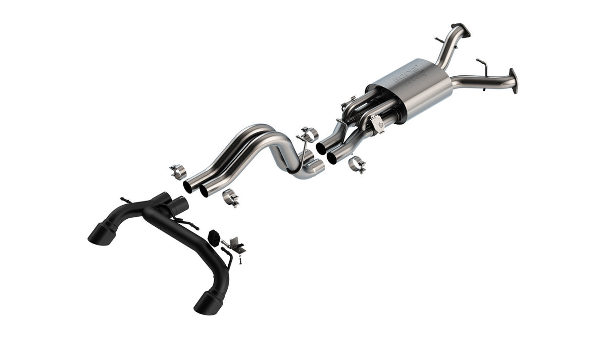 2022-2026 Ford Bronco Raptor 3.0L V6 Cat-Back Exhaust System, ATAK, Ceramic Black Tips