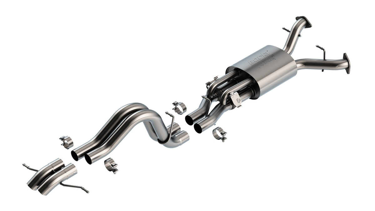 2023-2026 Ford Bronco Raptor 3.0L V6 High Clearance Cat-Back Exhaust System, ATAK, Brushed Turn Down Tip