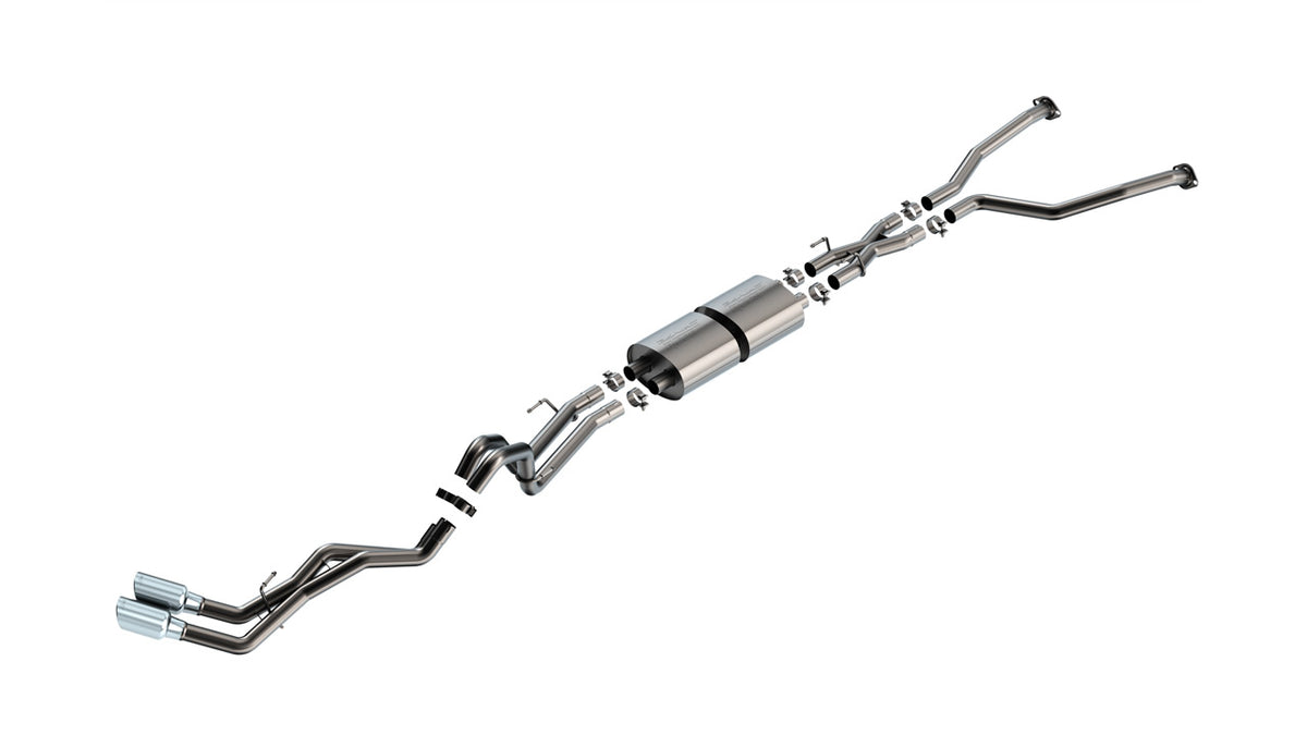 2022-2026 Toyota Tundra 3.4L V6 Cat-Back Exhaust System, S-Type, Chrome Tips
