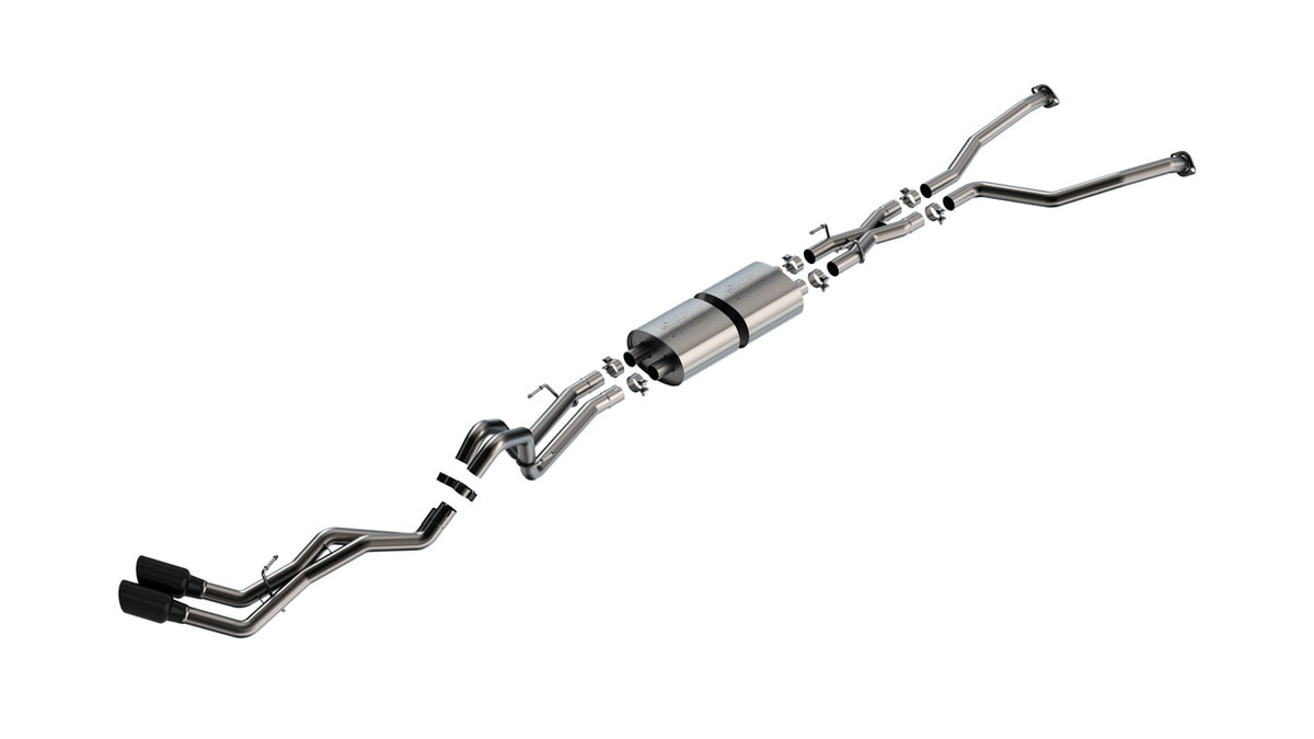 2022-2026 Toyota Tundra 3.4L V6 Cat-Back Exhaust System, ATAK, Black Chrome Tips