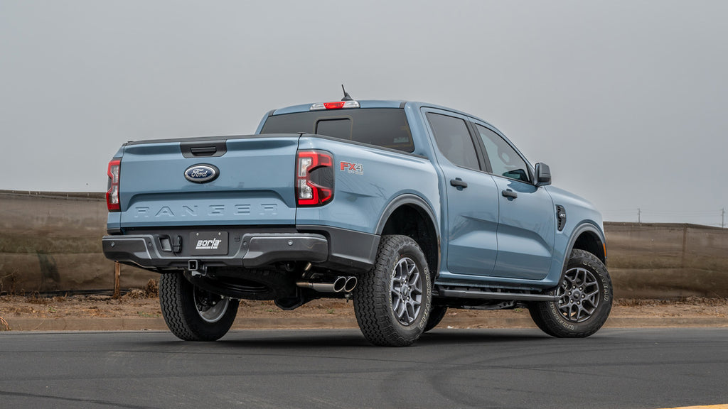 2024-2026 Ford Ranger 2.3L 4Cyl Cat-Back Exhaust System, S-Type, Chrome Tips