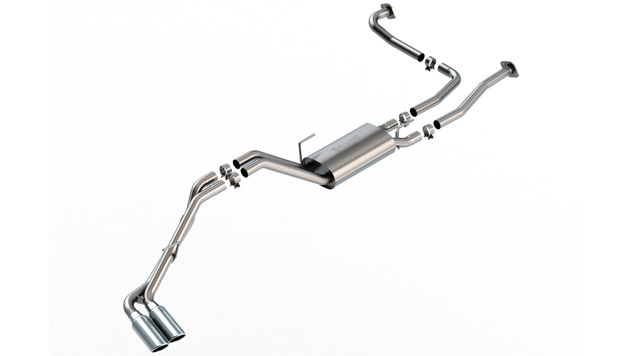 2022-2026 Nissan Frontier 3.8L V6 Cat-Back Exhaust System, S-Type, Chrome Tips