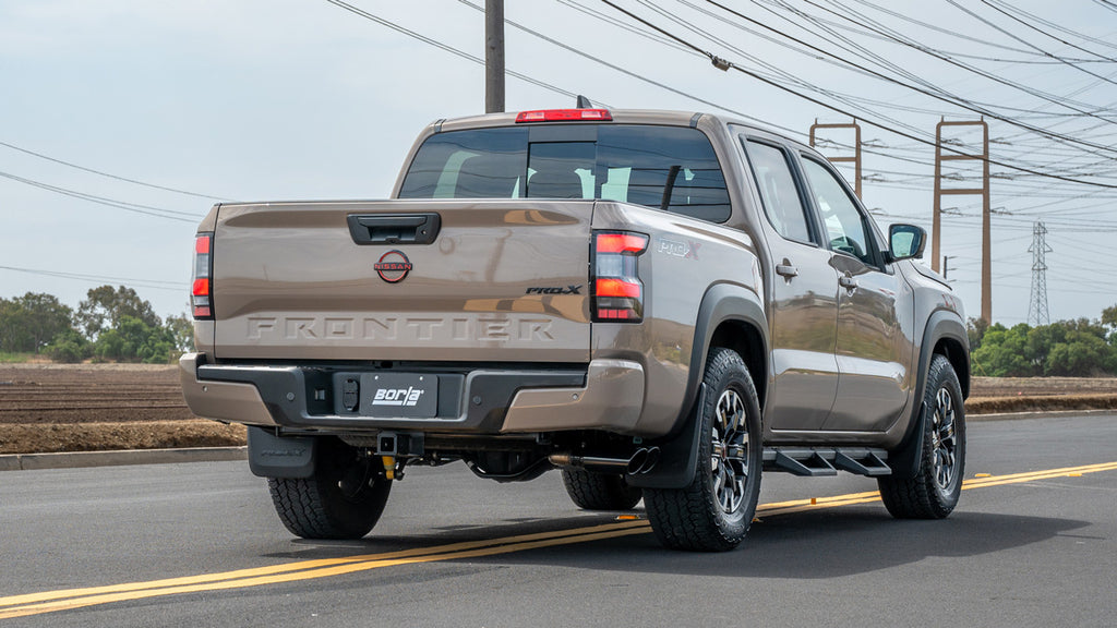 2022-2026 Nissan Frontier 3.8L V6 Cat-Back Exhaust System, S-Type, Black Chrome Tips