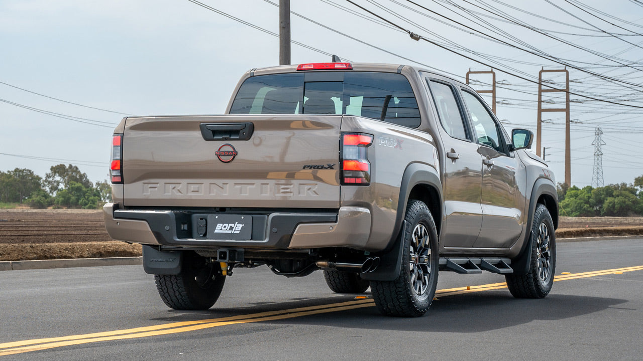 2022-2026 Nissan Frontier 3.8L V6 Cat-Back Exhaust System, S-Type, Black Chrome Tips