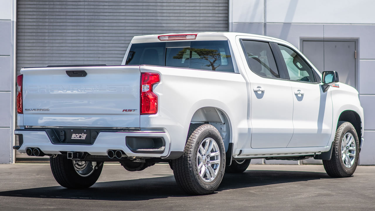 2024-2026 Chevrolet Silverado 1500 / GMC Sierra 1500 6.2L V8 Cat-Back Exhaust System, Touring, Black Chrome Tips