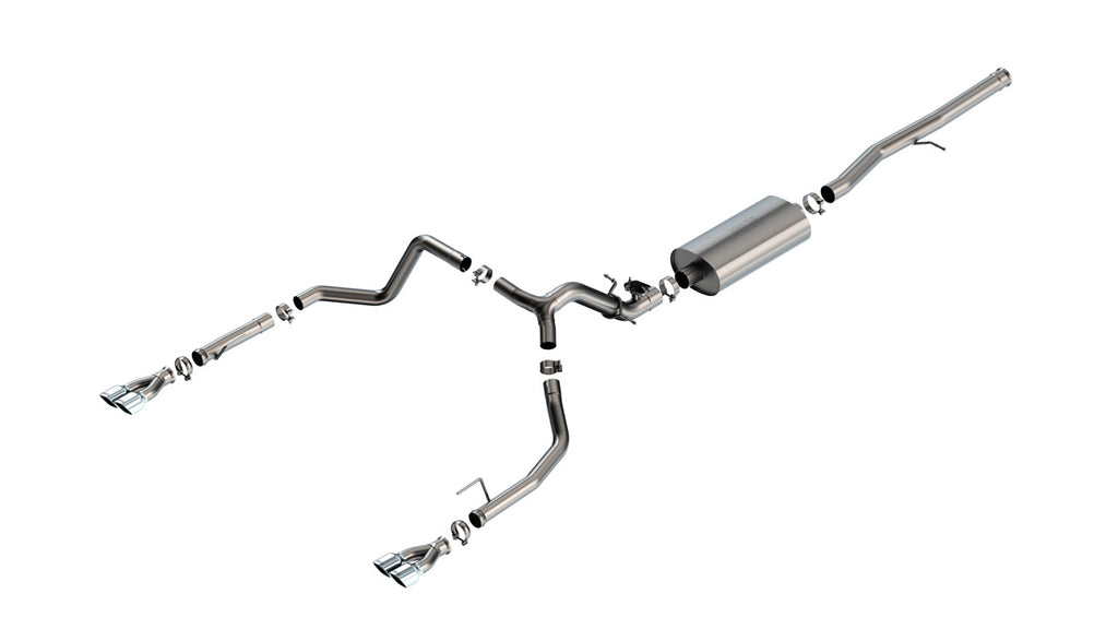 2024-2026 Chevrolet Silverado 1500 / GMC Sierra 1500 6.2L V8 Cat-Back Exhaust System, Touring, Chrome Tips