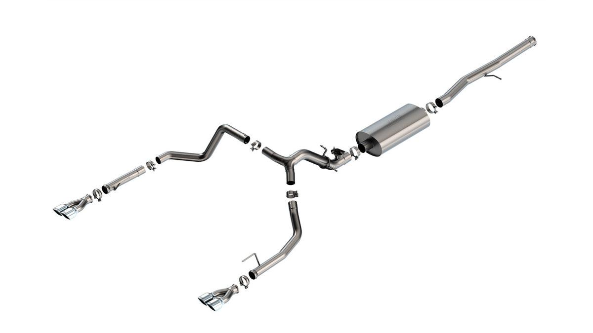 2024-2026 Chevrolet Silverado 1500 / GMC Sierra 1500 6.2L V8 Cat-Back Exhaust System, Touring, Chrome Tips