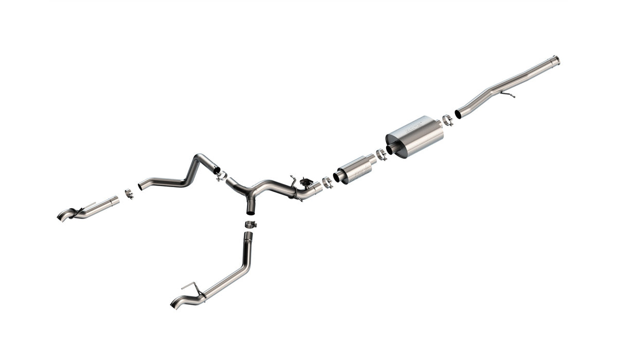 2024-2026 Chevrolet Silverado 1500 / GMC Sierra 1500 6.2L V8 Cat-Back Exhaust System, S-Type, Split Rear Exit, Short Bed