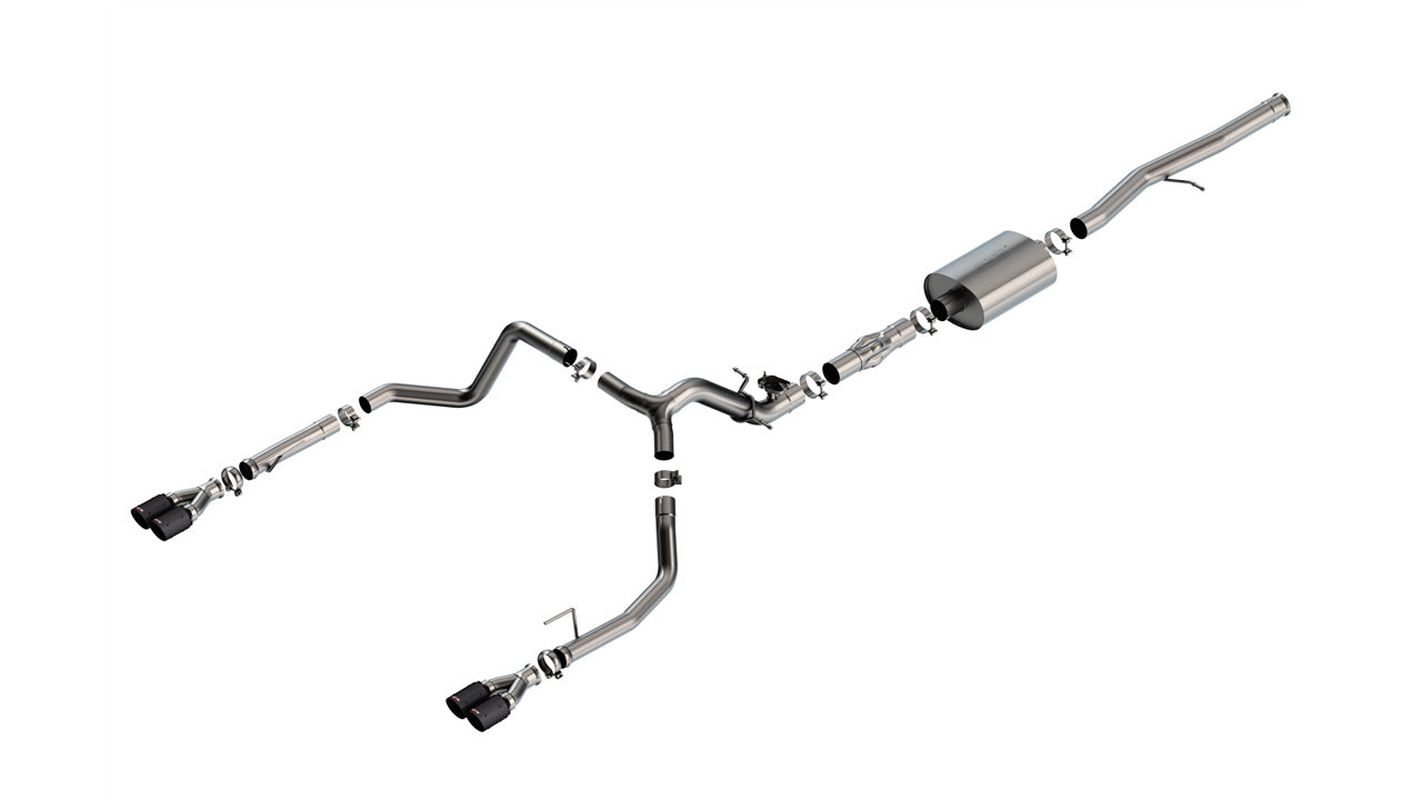 2024-2026 Chevrolet Silverado 1500 / GMC Sierra 1500 6.2L V8 Cat-Back Exhaust System, ATAK, Carbon Fiber Tips