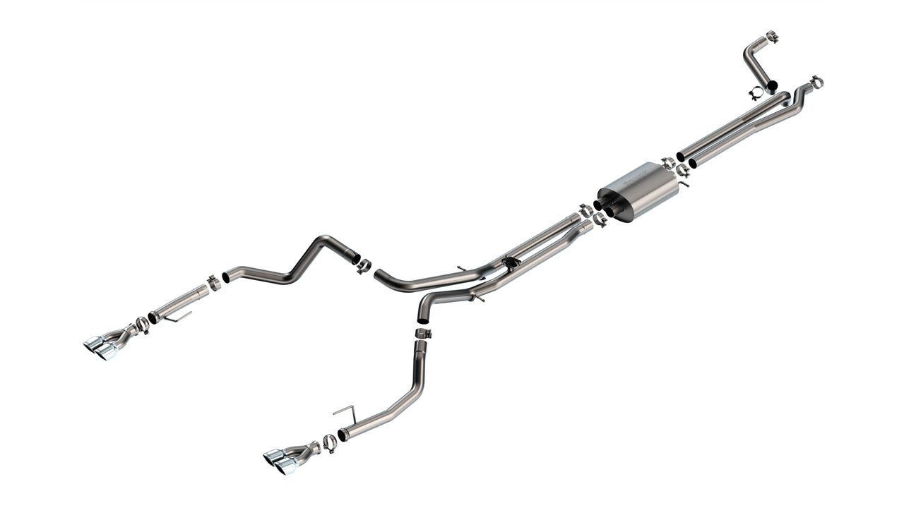 2024-2026 Chevrolet Silverado 1500 / GMC Sierra 1500 6.2L V8 Cat-Back Exhaust System, S-Type, Chrome Tips