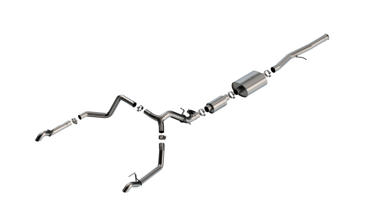 2024-2026 Chevrolet Silverado 1500 ZR2 / GMC Sierra 1500 AT4X 6.2L V8 Cat-Back Exhaust System, S-Type, Turn Down, Crew Cab Short Bed (Part # 141003)