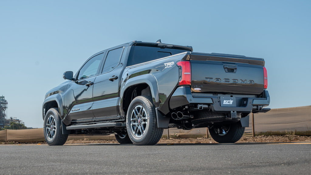 2024-2026 Toyota Tacoma 2.4L 4Cyl Cat-Back Exhaust System, S-Type, Black Chrome Tips