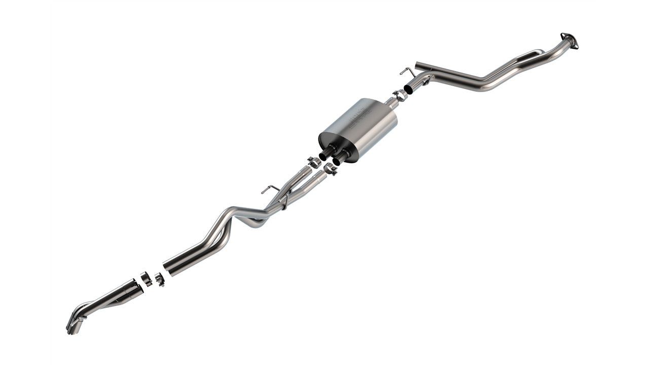 2024-2026 Toyota Tacoma 2.4L 4Cyl High Clearance Cat-Back Exhaust System, S-Type, Brushed Turn Down Tip