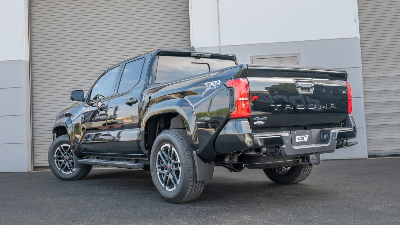 2024-2026 Toyota Tacoma 2.4L 4Cyl High Clearance Cat-Back Exhaust System, S-Type, Brushed Turn Down Tip