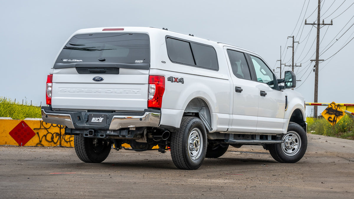 2017-2022 Ford F-250 / F-350 Super Duty 6.2L V8 Cat-Back Exhaust System, ATAK, Black Chrome Tips
