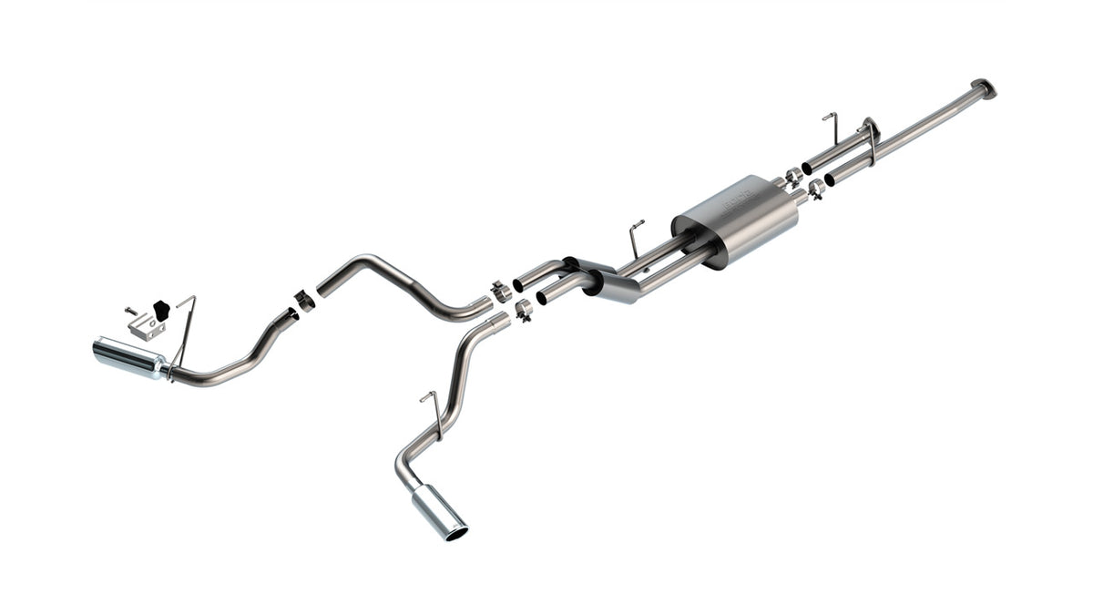 2009-2021 Toyota Tundra 4.6L/5.7L V8 Cat-Back Exhaust System, S-Type, Chrome Tips