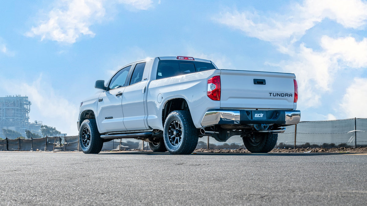 2009-2021 Toyota Tundra 4.6L/5.7L V8 Cat-Back Exhaust System, S-Type, Black Chrome Tips