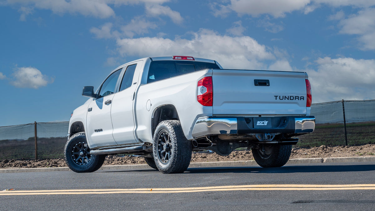 2009-2021 Toyota Tundra 4.6L/5.7L V8 Cat-Back Exhaust System, ATAK, Black Chrome Tips