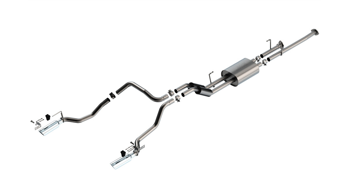 2009-2013 Toyota Tundra 4.6L/5.7L V8 Cat-Back Exhaust System, S-Type, Chrome Tips