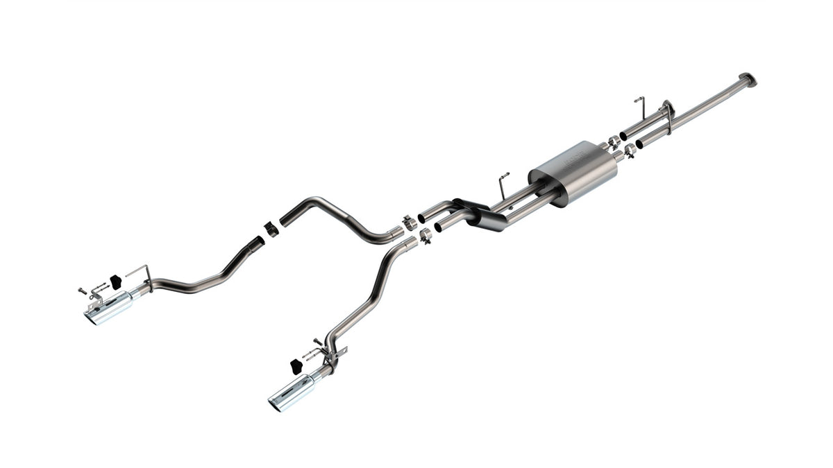2014-2021 Toyota Tundra 4.6L/5.7L V8 Cat-Back Exhaust System, S-Type, Chrome Tips