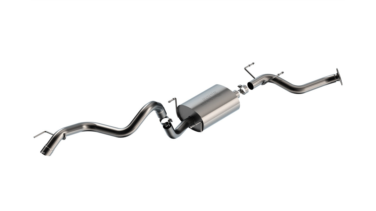 2024-2025 Toyota 4Runner / Land Cruiser 2.4L 4Cyl High Clearance Cat-Back Exhaust System, S-Type, Brushed Turn Down Tip