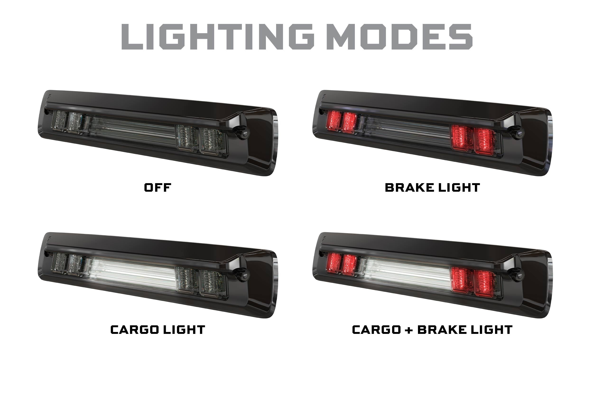 X3B LED Third Brake Light: 2015+ Colorado/Canyon, Clear Lens