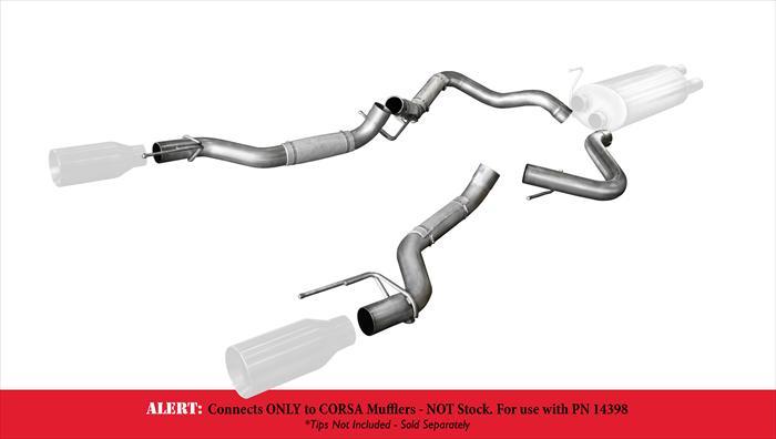 Cat-Back Conversion Dual Rear 17-Present Ford F150 Raptor EcoBoost 3.5L V6 Turbo Stainless Steel Corsa Performance