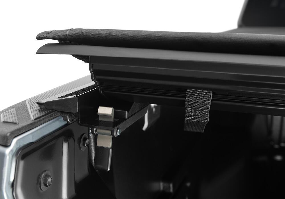 Pro X15 Tonneau Cover Black 2007-2021 Toyota Tundra with Track System 5 Foot 6 Inch Bed with or without Trail Special Edition Storage Boxes Truxedo