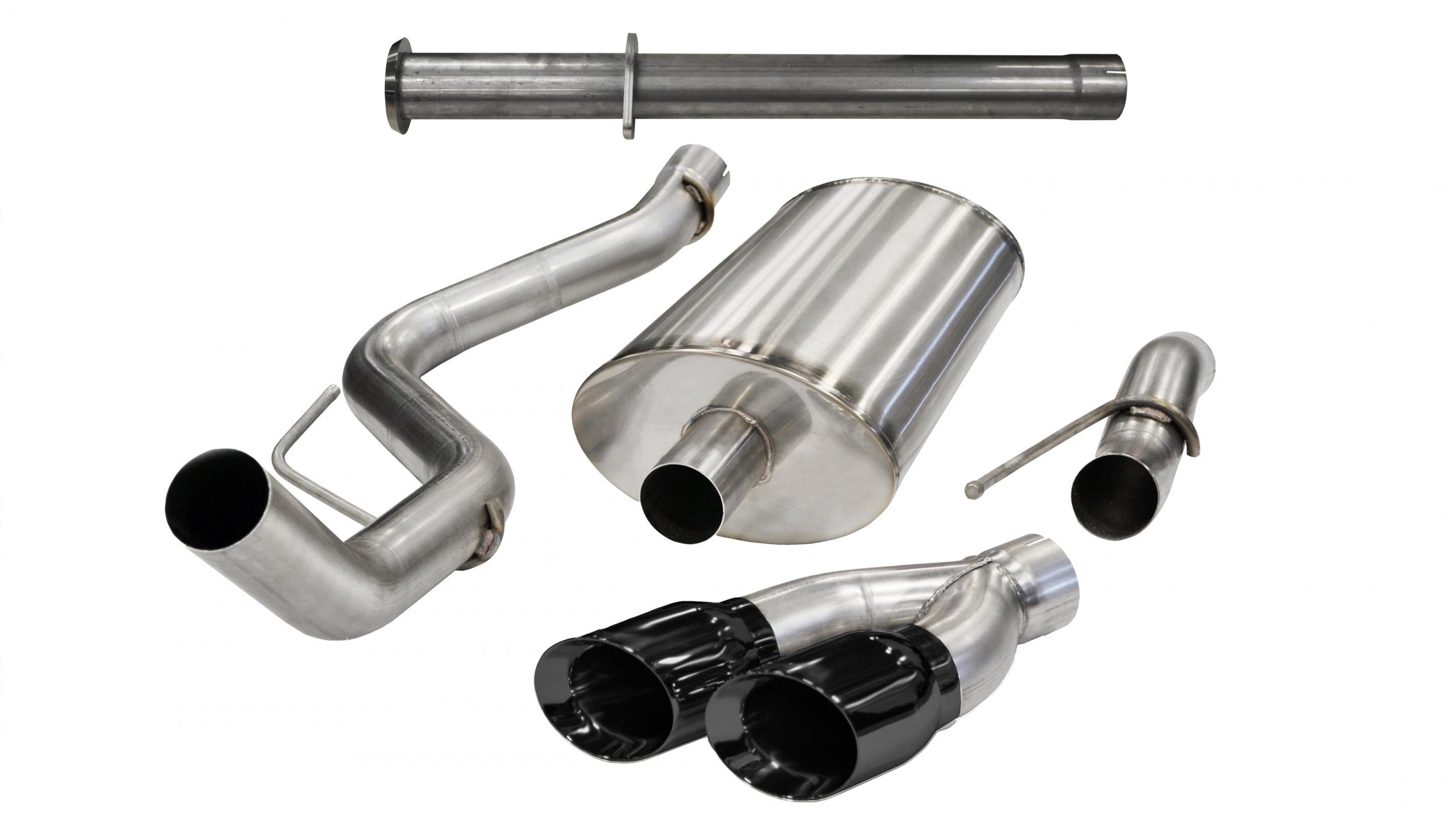 3.0 Inch Cat-Back Xtreme Single Side Exit Exhaust 4.0 Inch Black Tips 11-14 Ford F150 Raptor 6.2L V8 133.0 Inch Wheelbase Stainless Steel Corsa Performance